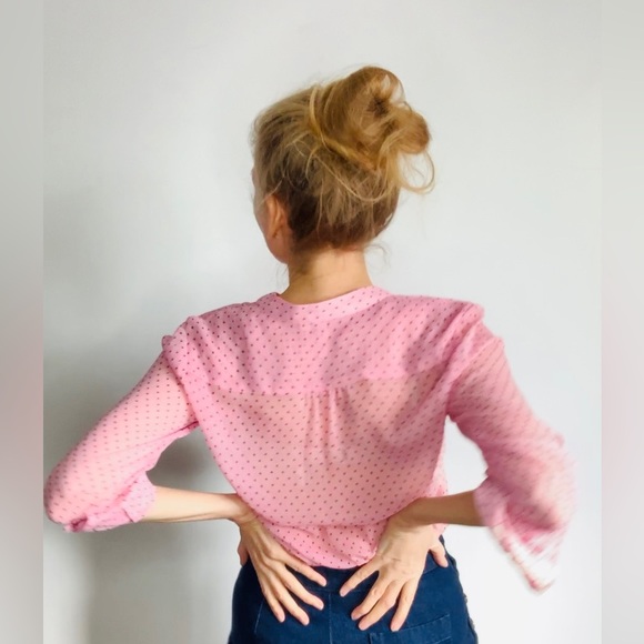 Beautiful Pink Blouse🌸tiny burgundy Diamonds throughout🌸 New from Nordstrom!🌸 - Picture 2 of 12
